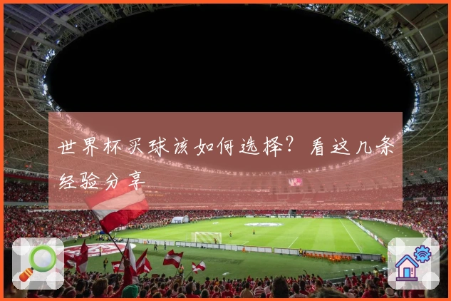 世界杯买球该如何选择？看这几条经验分享